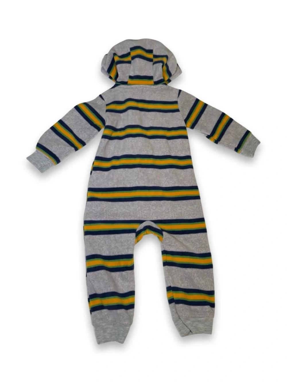 Fleece Striped Hooded Romper — Carter's, 18M